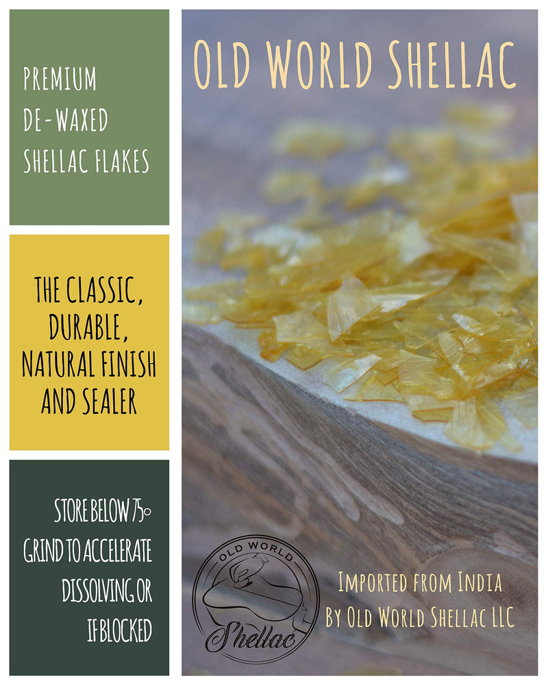 De-Waxed Blonde Shellac Flakes 1 lb. (16oz.)