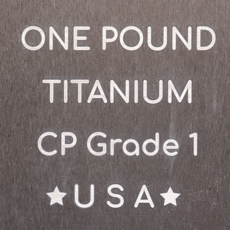 Titanium Bar - 1lb Engraved Commercially Pure Bullion Bar Chemistry Element Design by Unique Metals