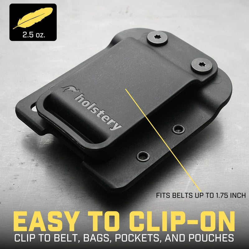 Holstery DriverMaster | Clip-On Tool Belt Drill Holder - Simple Hook Holster for Cordless Drill, Impact, Nailer, Tape Measure, or Any Tools with Hanger Clips DriverMaster V2