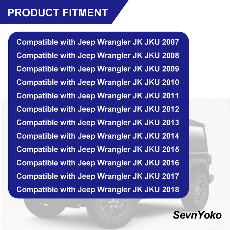 6 Pack 55397093AD Hard Top Retainer Nut Set, Compatible with Jeep JK JKU | Replaces 55397093AD/55397093AB/55397093AC; fits 2007-2018 Wrangler JK JKU hard top enclosure retainers
