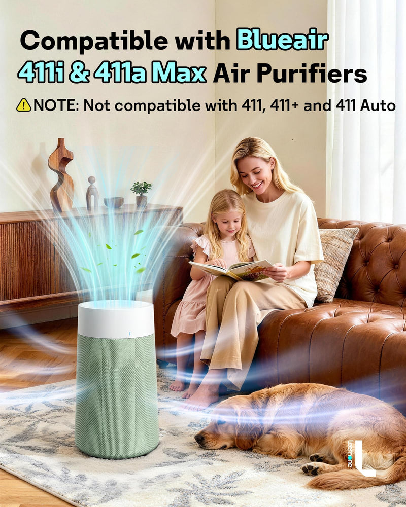 Leemone 411i Max Pre-Filter Replacement for BLUEAIR 411i & 411a Max, 4 Pack