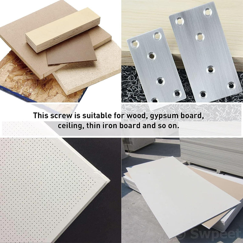 80 PCS Expansion Screw Petal Nut, M4-20, M4-25, M5-25, M6-25 Petal Shape Metal Nut, Jack Nuts with Screws for Installation License Plates, Hollow Wall Iron Skin Line, Billboards (Assortment) (80PCS) 80PCS