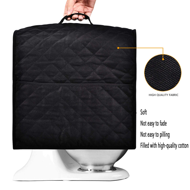 Stand Mixer Cover compatible with Kitchenaid Mixer, Fits All Tilt Head & Bowl Lift Models,Fine, Soft, Not Easy to Fade, Not Easy To Pilling. (Fits for 4.5-Quart and All 5-Quart, Black) Fits for 4.5-Quart and All 5-Quart