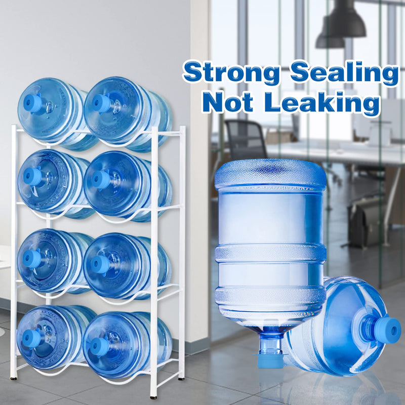 U-Goforst [4 PCS] 3 & 5 Gallon Water Jug Cap - 55mm Food Grade Silicone Reusable Bottle Cover for Standard/Screw/Crown Tops, Dispenser Replacement Lids, Non Spill & Leak Free 4 Pack 4 PCS