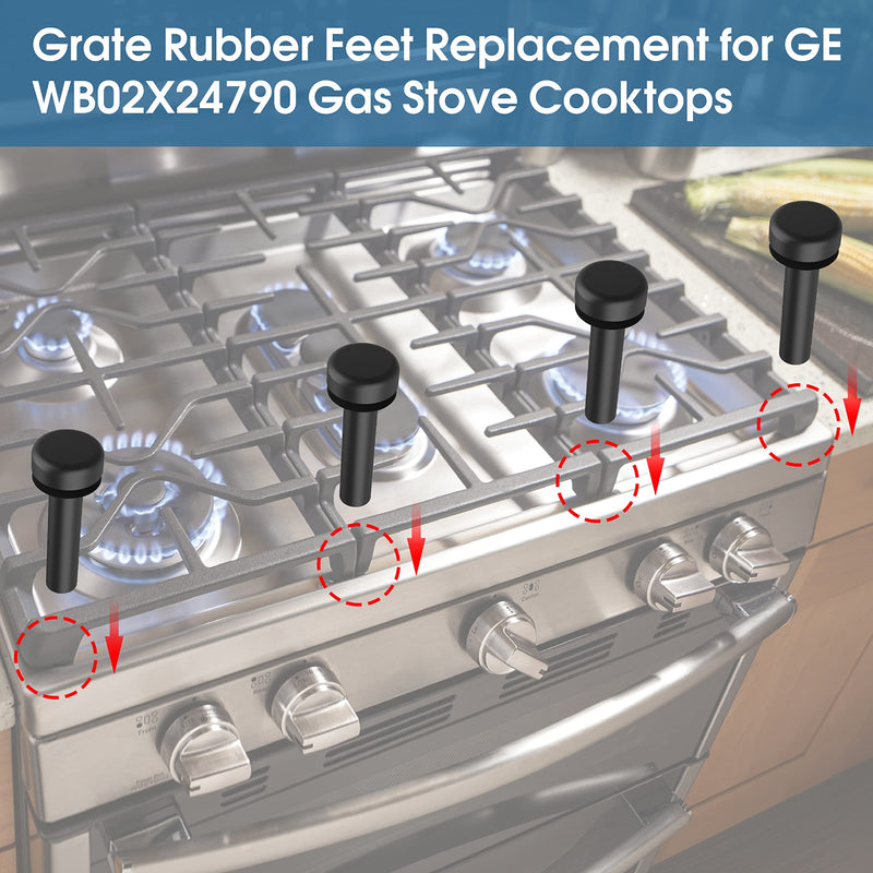 Replacement WB02X24790 Gas Stove Grate Bumpers Rubber Feet for GE Range Burner Cafe Stove Top Cooktop 10 Pack 10pcs