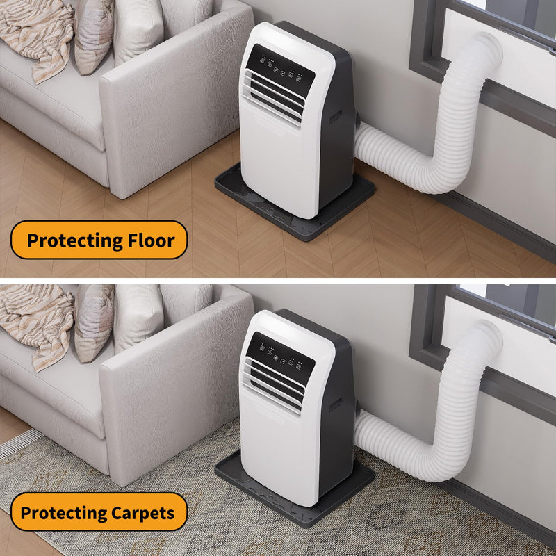 LBG Products Portable Air Conditioner Drip Tray Condensate Drip Pans for 5000-14000 BTU Portable AC Units,Portable AC Drip Pan Catch & Prevent Spills or Leaks from Air Conditioners (Black)