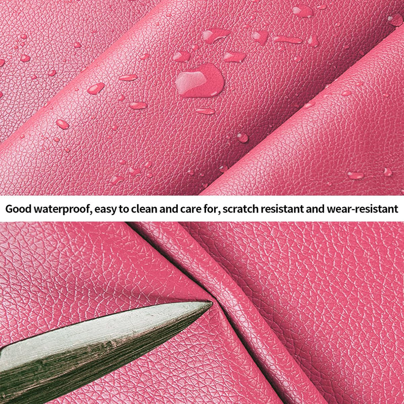 Aglzyoply Large Furniture Leather Repair Tape, Self-Adhesive Leather Repair Subsidy, 17.7x78.8inch Leather Repair Tape,for Sofa, car seat,Furniture,Kitchen cabinets, Wall, Chair,DIY Crafts (Rose red)