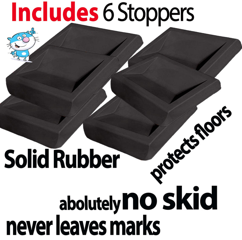 iPrimio Furniture Bed Wheel Stopper, Solid Rubber Caster Cups for Hardwood Floors, Chair Stoppers, Non-Slip Pads - Wheel Stoppers for Rolling Furniture, Bed Frame, Office Chair, Couch (6 Pack) 6 Pack