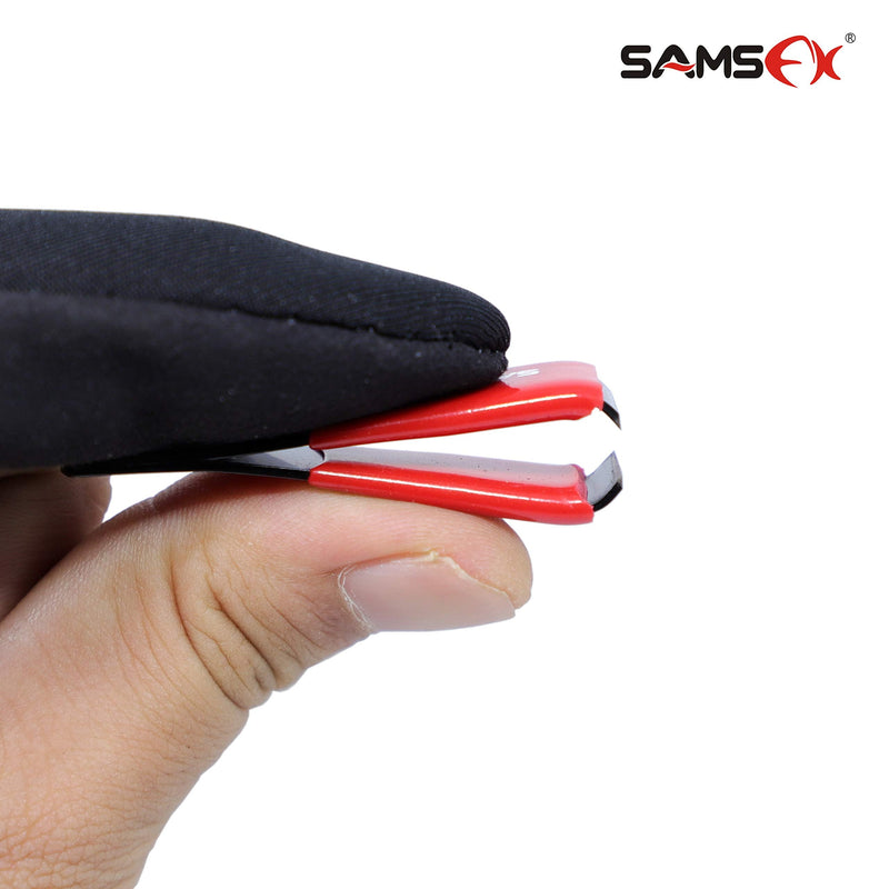 SAMSFX Fly Fishing Nippers, Tippet Cutter, Leader or Line Clipper with Hook Eye Cleaner & Comfy Grip, Zinger Retractors Combo Oval Retractors, 24" Nylon Cord