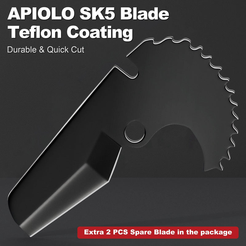 PVC Pipe Cutter - 2 Inch Heavy Duty, SK5 Manganese Steel Blade, Aluminum Body, One-Click Blade Replacement, 2 Free Spare Blades | High Value, Low Price 2 lnch