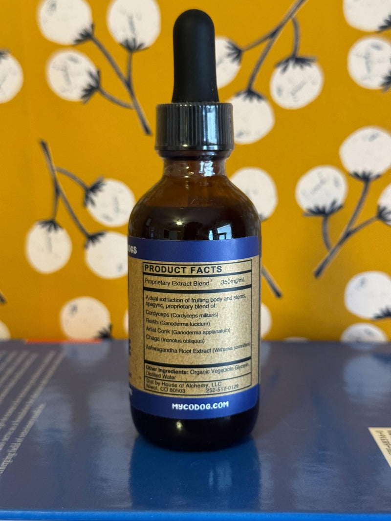 MycoDog Breathe - Respiratory Support Supplement for Dogs - Breathing Comfort & Airway Health - French Bulldogs, Pugs, & Flat-Faced Breeds - Natural Mushroom and Ashwagandha Drops - 1 oz