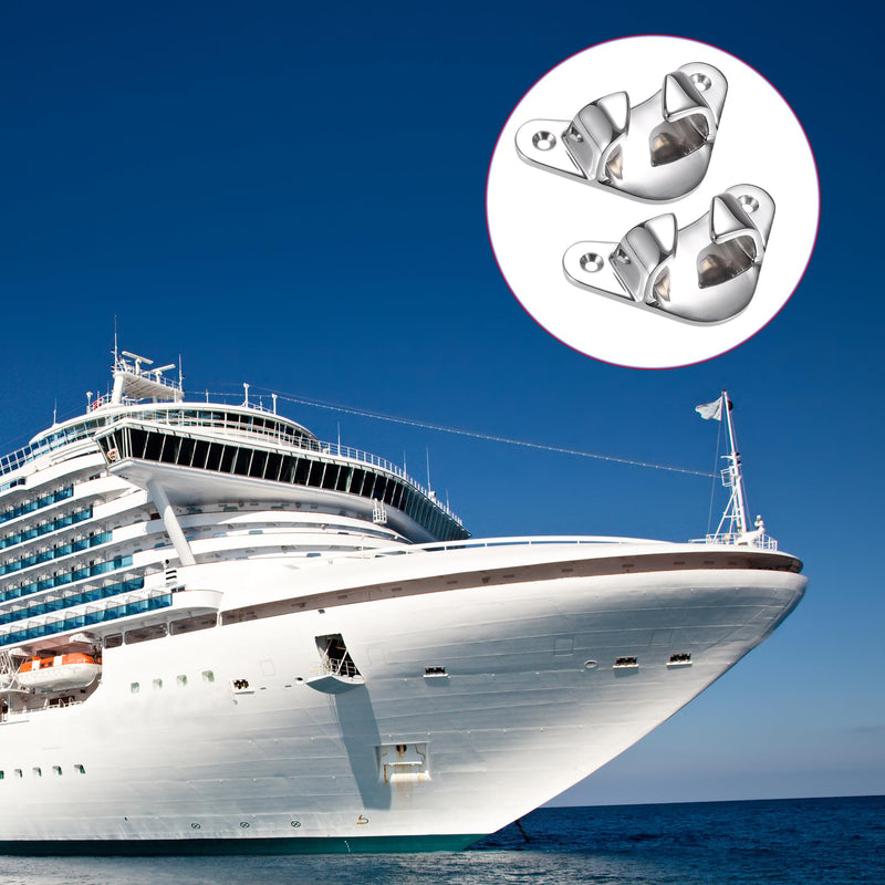Boat Fairlead/Boat Angled Bow Chocks/Durable/Stainless Steel / 2 Pcs/Silver Tone/for Ship Yacht Boats
