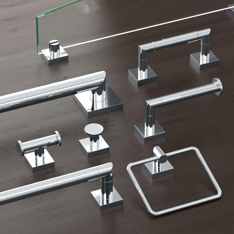Gatco 5633 Glam Too Euro Toilet Paper Holder, Chrome