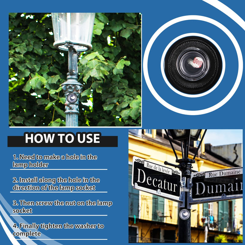 Flutesan 3 Pieces Dusk to Dawn Sensor for Outdoor Lighting 100-277v Photocell Sensor Photo Eye Sensor Photoelectric Switch Hardwired Post Eye Light Control Most Outdoor Lamp Fixtures Bulbs