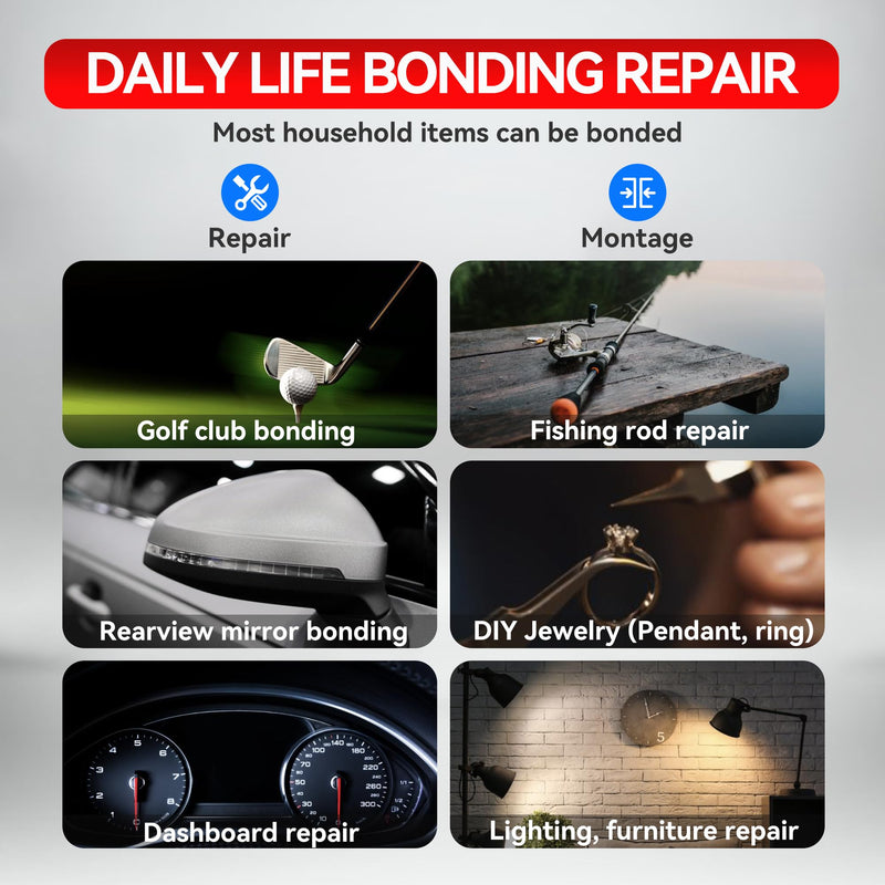 Clear ab Epoxy Glue ，Multipurpose epoxy resin adhesive for repairing plastic, metal, ceramics, wood，Fishing rods etc，It is The best waterproof plastic welding repair glue（1） Epoxy glue clear 1PCS