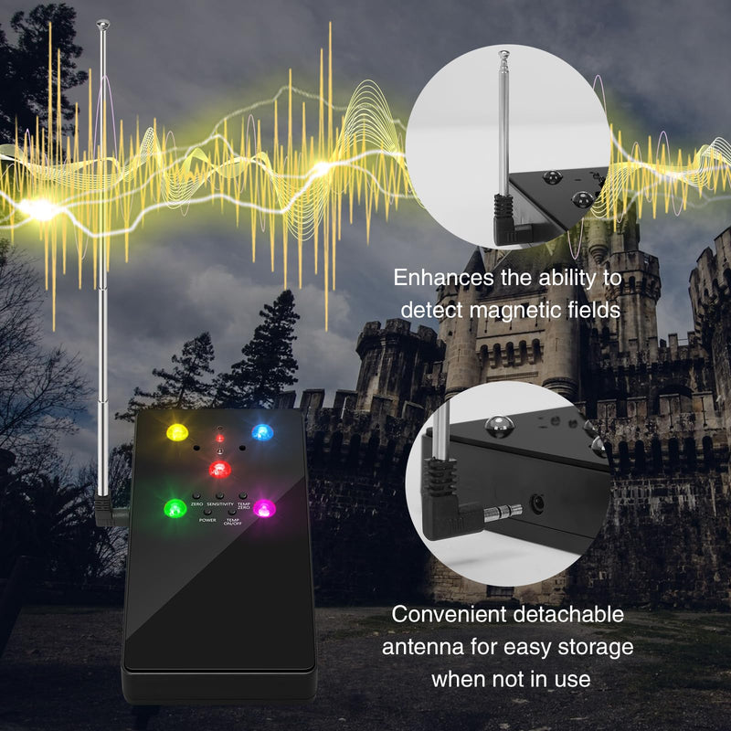 Ghost Hunting Equipment, Briidea Paranormal Equipment Tool with High Sensitivity & Temp Deviation Detection, Perfect for Thrilling Ghost Hunts, Seances & Paranormal Exploration, Black