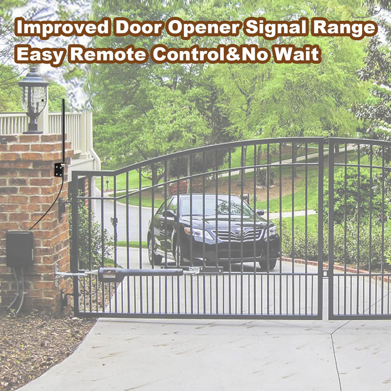 Outdoor Smart Gate Door Opener Extended Long Range Receiver Antenna for GTO Mighty Mule MM571W MM572W MM371W MM372W F3101MBC MMS100 LiftMaster Ghost All Series Controls Garage Gate Opener ，Eifagur Wall Mount Gate Opener Antenna