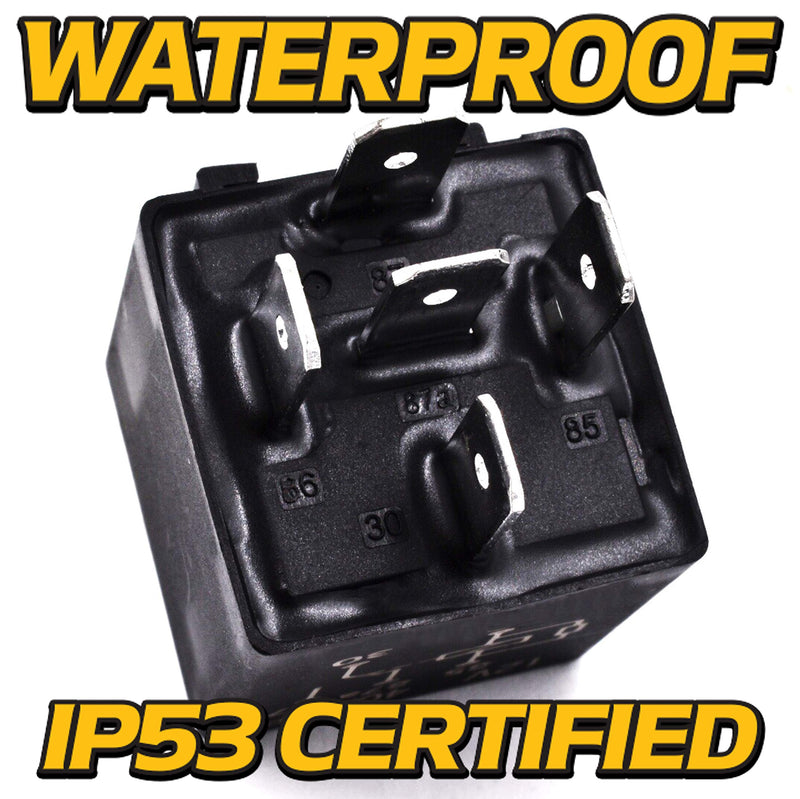 HD Switch 12V 40A Waterproof Relay Replaces Tyco VF4-15F11-C05, VF415F11C05, 1628414B-PT, SPDT(1 Form C) 12VDC w/LED Indicator Light & Dielectric Grease