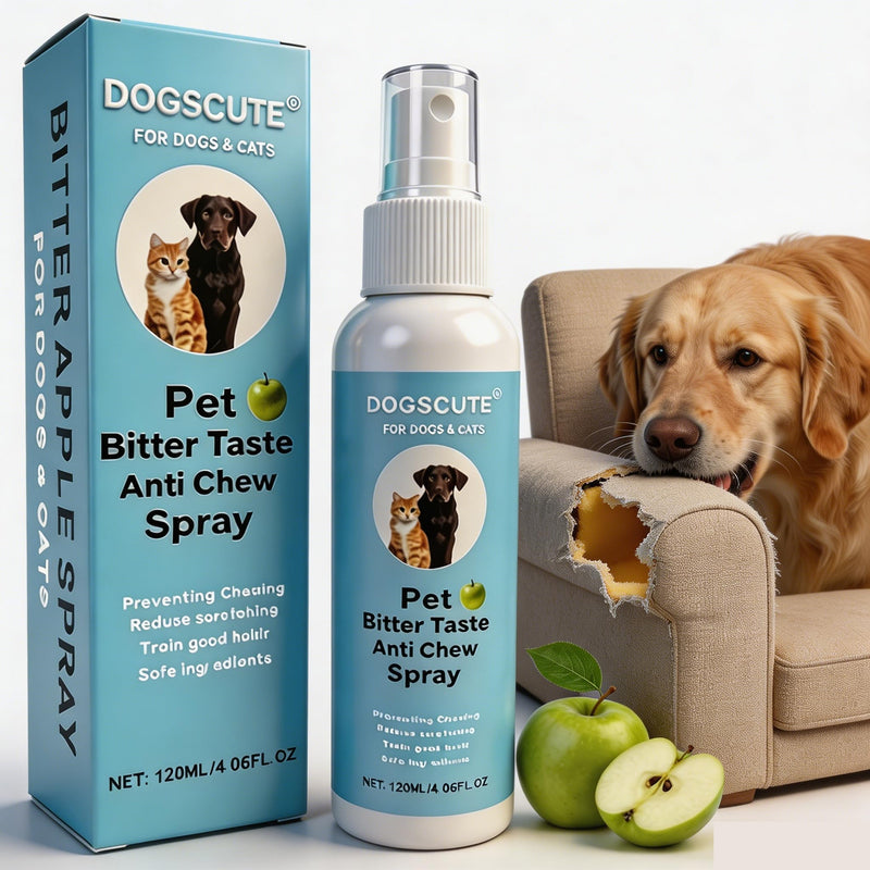 Bitter Apple Spray for Dogs & Cats, No Chew Spray for Dogs to Safeguard Furniture, Dog Deterrent Spray, Dog Repellent Spray