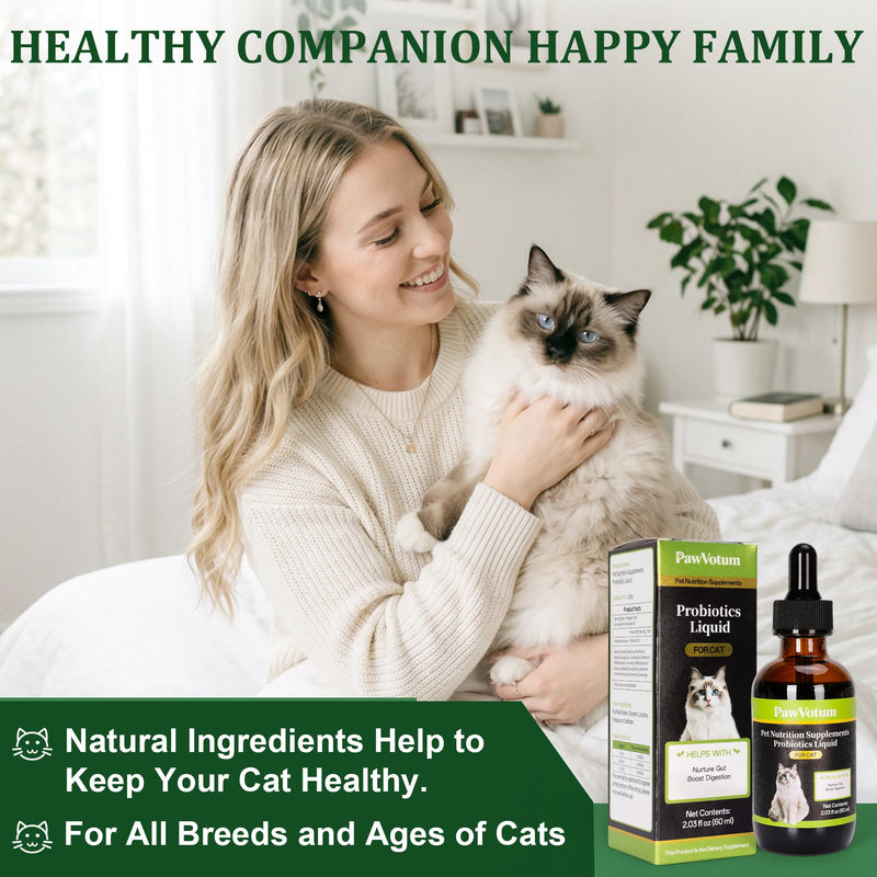 Cat Constipation Relief, Cat Laxative Constipation Relief Supplement with Natural Probiotics, Nurture Gut and Stool Softener, Promotes Digestive Health, 2 Fl Oz