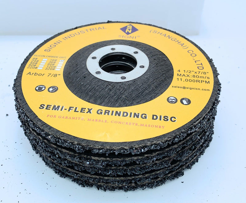 Semi-Flex Fiberglass Backing Abrasive Grinding Disc for Angle Grinder, for Granite, Marble, Stone, Glass