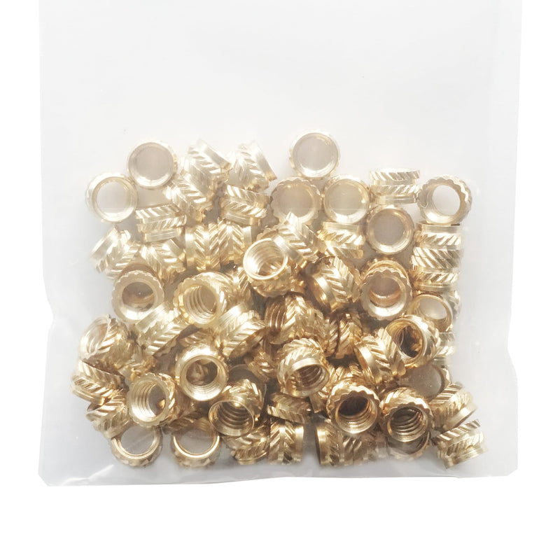 Heat Set Threaded Insert, Brass Inserts - Heat Set Inserts for 3D Printing, Plastic Parts & Prototyping | Metric Knurled Nuts for Secure Fastening (M6 x 8 OD x 5 L - 50 Pieces) M6 x 8 OD x 5 L - 50 Pieces