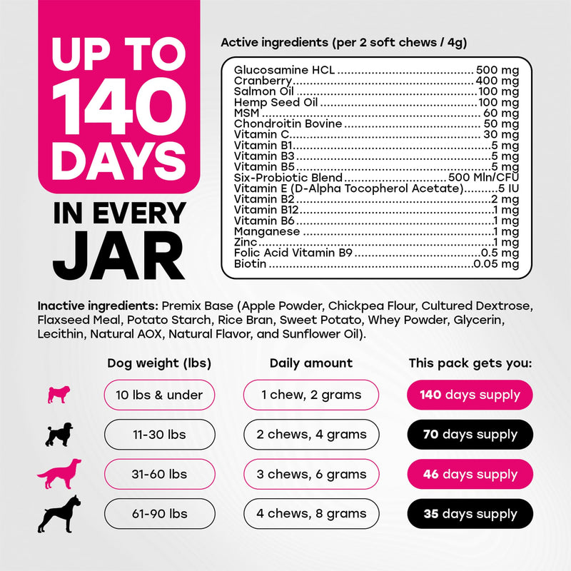 24-in-1 Dog Multivitamin Chews – Dog Vitamins and Supplements with Glucosamine, Chondroitin, Probiotics, Salmon Oil, Biotin – Daily Mobility, Digestion, Skin and Coat Support, Beef Flavor Multivitamin - Beef 1 Pack