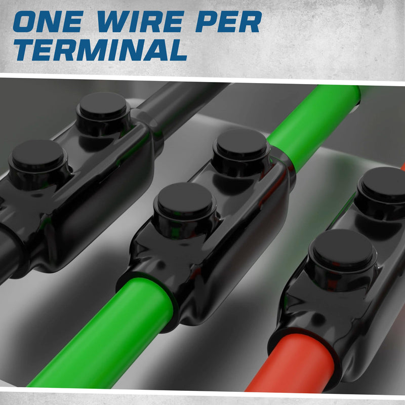 OHLECTRIC - Black Insulated Inline Splice Connector, Wire Range 2-14, Slotted Allen Hex 5/32 - Electric Connector and Wire Connector for Insulated Mechanical for Professionals - Pack of 4 - OL-38486