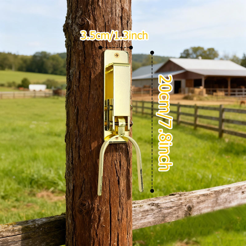 Heavy Duty Automatic Locking Gate Latch (2-Pack) - Farm/Ranch Fence Latch with Zinc Coating, One-Hand Operation & Spring Lock, Easy Install for Wood/Metal/Pipe Fences