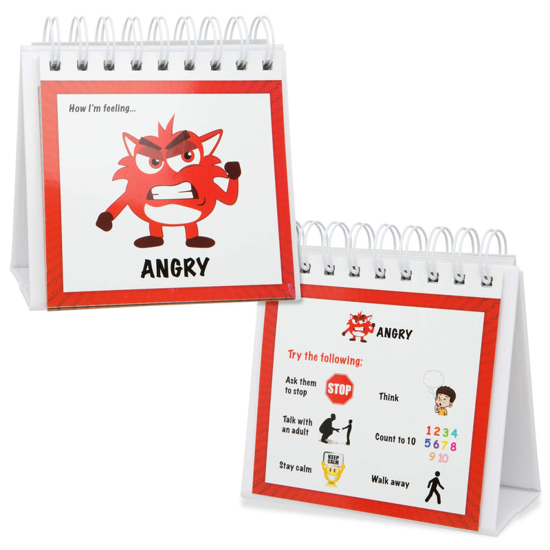 The Original Mood Flipbook for Kids; 20 Different Moods/Emotions; Autism; ADHD; Help Kids Identify Feelings and Make Positive Choices; Laminated Pages (Monster Flipbook) MONSTER (Large - 6.75 x 6.75")