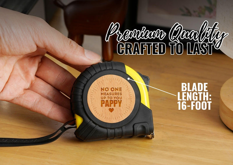 INNObeta Pappy Gifts Tool Set for Grandpa, 16-Foot Easy Read Retractable Tape Measure with Fractions for Father's Day, Birthday, Christmas