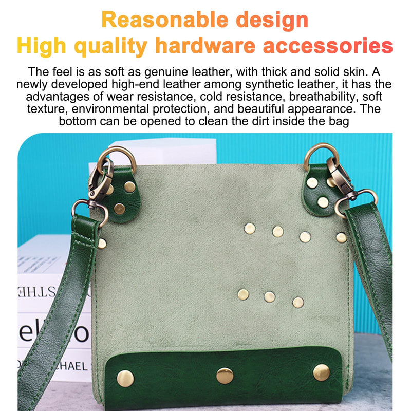 Scissor Holder, Hair Tool Bag Built in 7 Scissor Positions Shear Holder Hairstylist Essentials with Waist Shoulder Belt for Hairstylist Groomer Makeup Artists Comb Clip (Green) GREEN