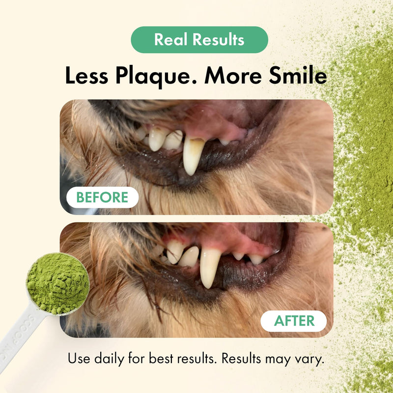 Dog Dental Powder – Dog Breath Freshener – Pet Dental Powder – Plaque and Tartar Remover for Dogs – Natural Dog Teeth Cleaning for All Breeds and Sizes – Oral Care Supplement for Pets 4.09oz