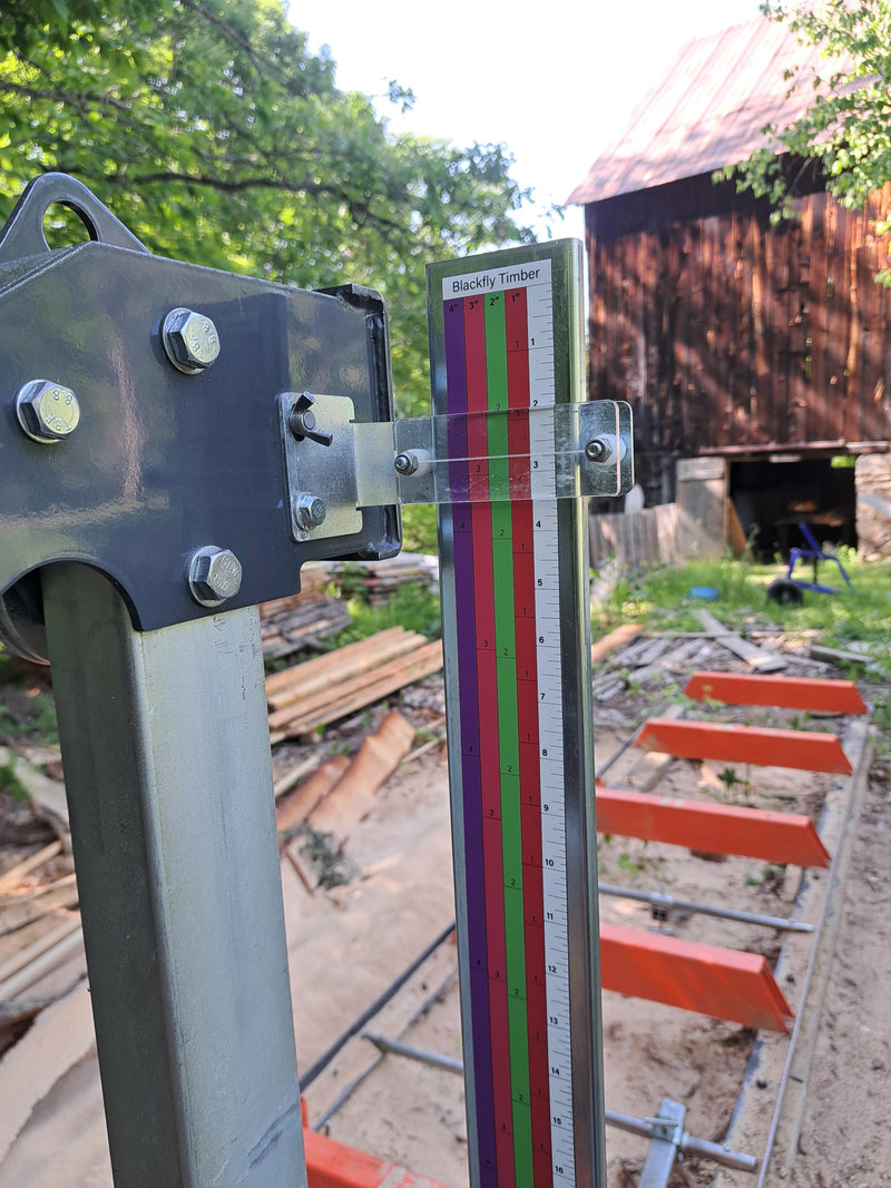 Magnetic Sawmill Scale D | 1" 2" 3" 4" Universal Lumber Guide fits Woodland Mills | Removable Milling Ruler