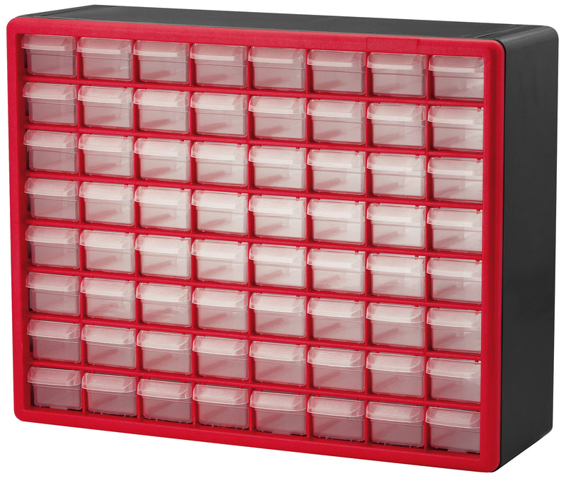 Akro-Mils 10164, 64 Drawer Hardware and Craft Storage Cabinet Bundle | Akro-Mils 40716 Width Dividers (16-Pack)
