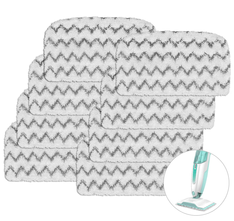 8 Pack Microfiber Steam Mop Replacement Pads for Shark Steam Mop S1000, S1000A, S1000C, S1000WM, S1001C - Dirt Grip, Washable & Reusable for All Floor Clean