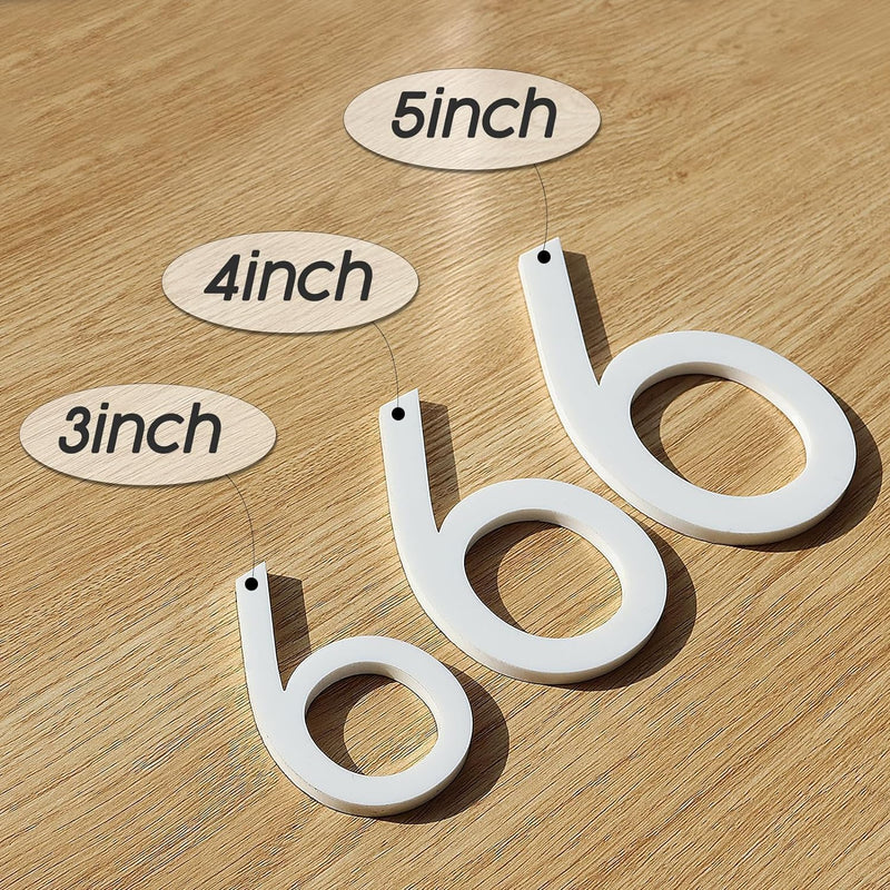 3 Inch Adhesive House Letters and Numbers for Outside, Modern House Numbers for Apartment Door Farmhouse Mailbox Office Hotel, Address Numbers and Letters, Frosted Matte White Letter B 3 Inch White
