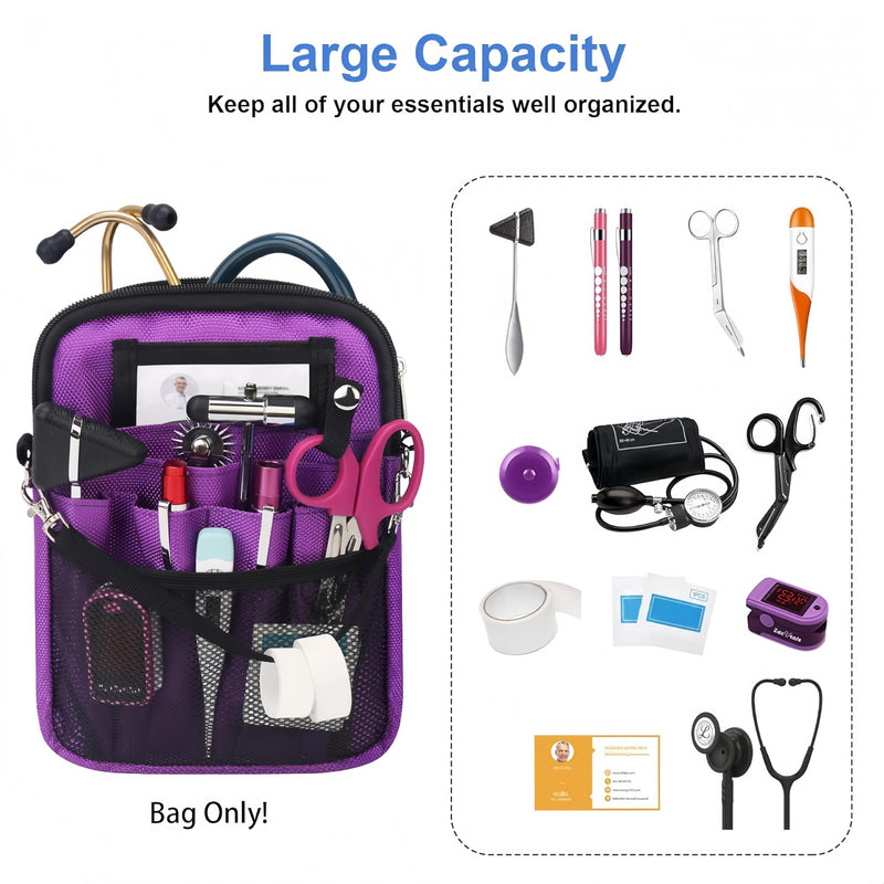 Aylashine Nurse Fanny Bag with Medical Gear Pockets, Nurse Waist Bag Organizer for Storage of Stethoscope, Tape Holder, Bandages, Scissors and Other Emergency Supplies Pink