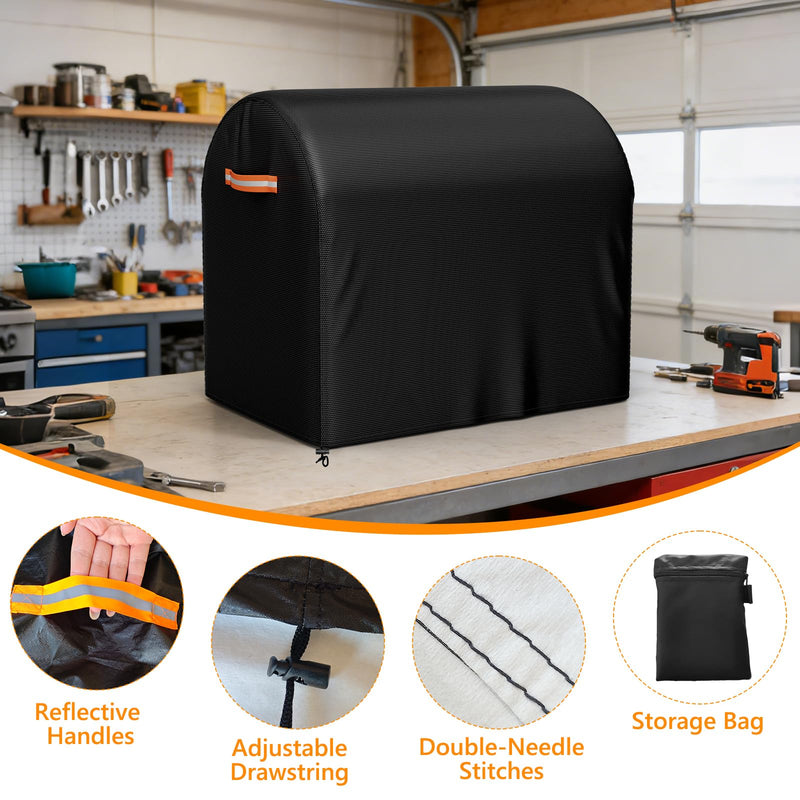 Bench Grinder Cover, Fits Most 8 Inch Bench Grinders, Waterproof Heavy Duty Oxford Grinder Machine Cover, Compatible with DEWALT, WEN, VEVOR, BUCKTOOL, 19"L x 12.5"W x 15"H