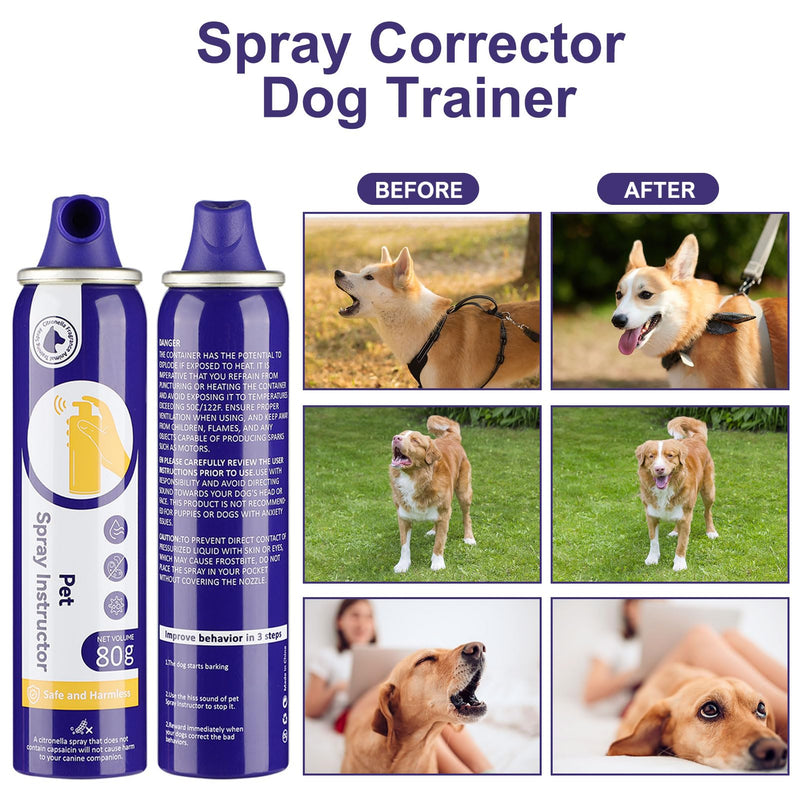 KDSZJDV Corrector Spray Dog Trainer 6 Pack 80ml Dog Corrector Spray to Dogs from Stopping Unwanted Behaviors Pet Trainer Spray, Barking, Jumping, Stealing Food, Safe, Humane & Effective