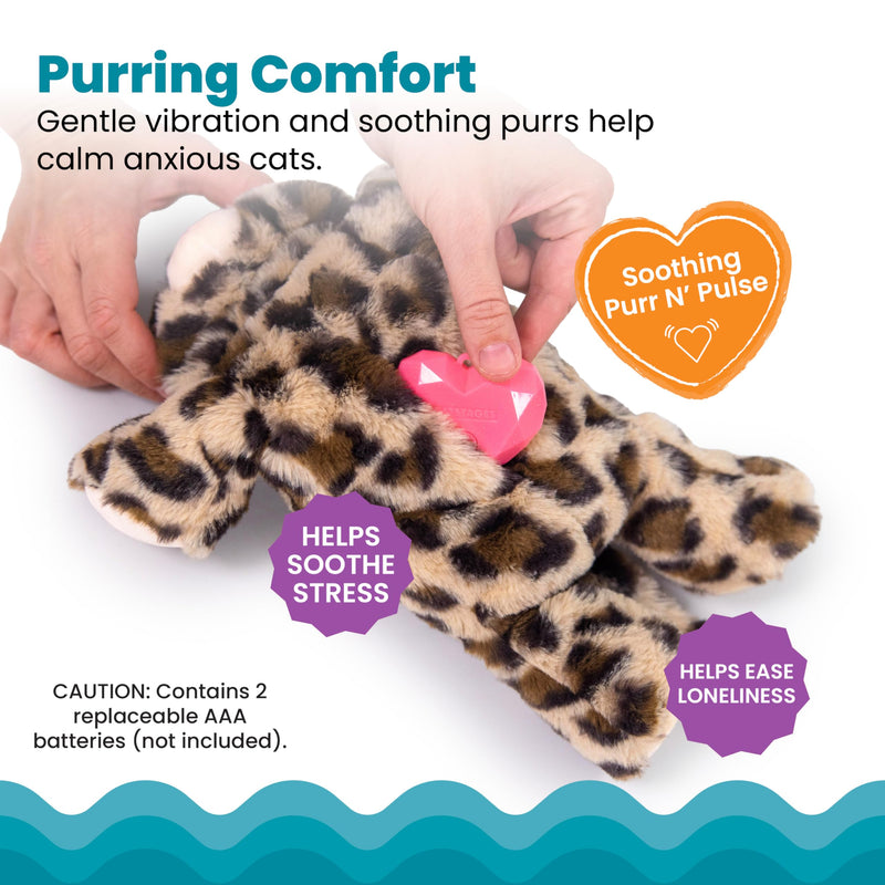 Catstages Calming Kitty Pal Cat Toy - Plush with Purring, Heartbeat, Warmth & Vibration for Anxiety Relief in Kittens and Cats