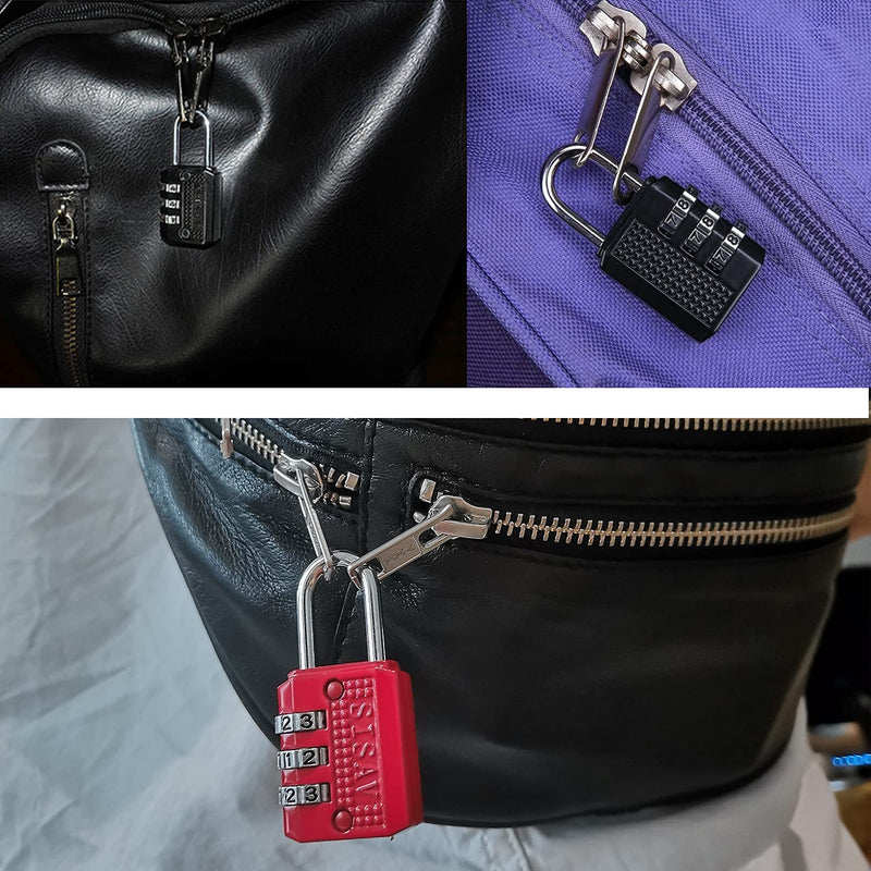 3 Digit Combination Lock,Gym Padlock,Outdoor Padlock,Suitable for School Lockers,Tool Boxes,Travel Backpack,Hasp(Pink 1pack) 1 Pink