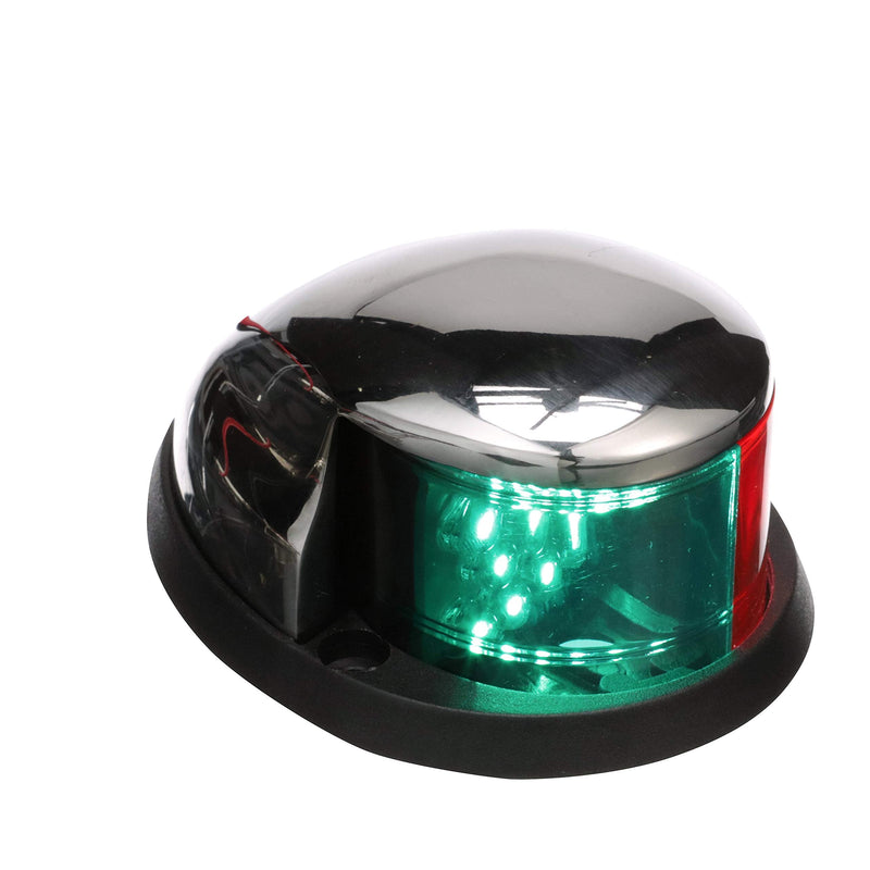 SEACHOICE LED Bow Light, Marine Navigation, Chrome Bi-Color, 2-Mile Visibility for Sail or Powerboats Under 66 Feet