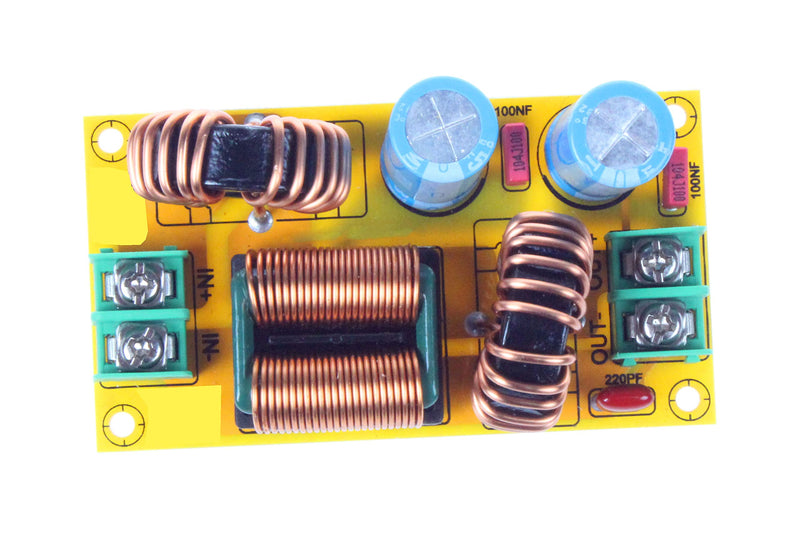 NOYITO DC LC Filter DC EMI Power Filter 0 to 50V 2A 4A 10A 20A Filtering Board (20A)