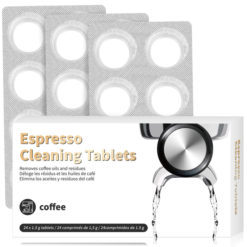 BEC 250 Espresso Machine Cleaning Tablets 24 Count, Coffee Maker Cleaner, Compatible with BEC 250 Espresso Machine, Coffee Oil & Residue Remover