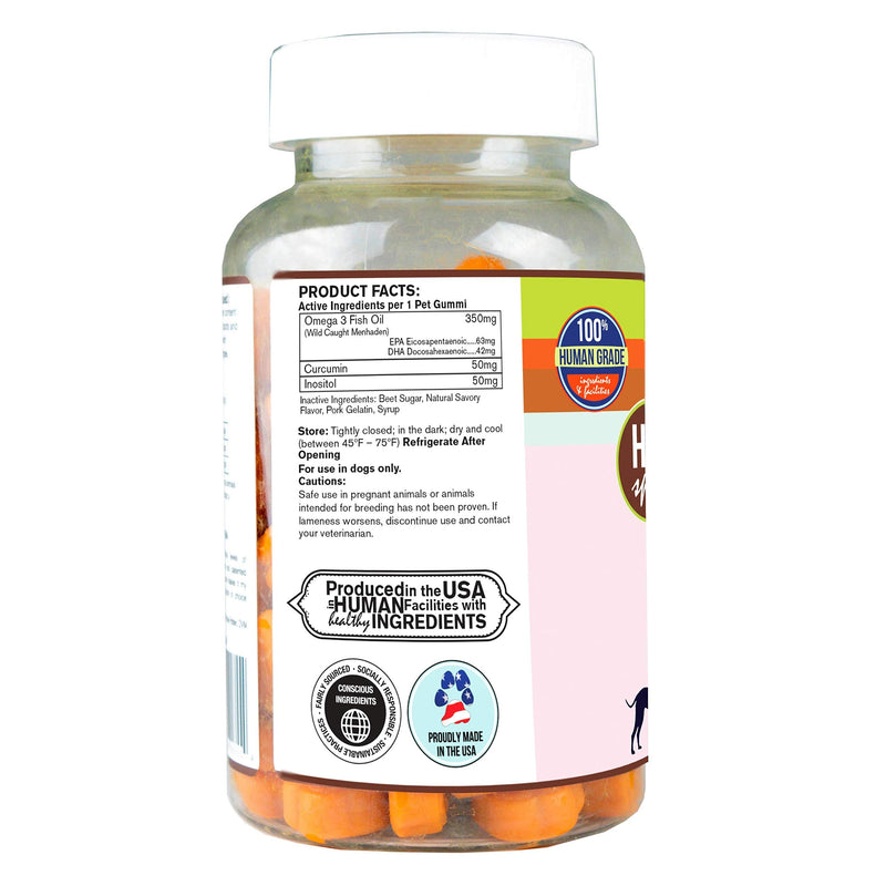 Dog Skin and Allergy Gummies - Omega 3 Dog Allergy Relief - Dog Vitamins & Supplements for Itch Relief - Turmeric Supplement for Dog Skin - Dog Vitamin Gummies - 90 Gummies - PawsPlanet Australia