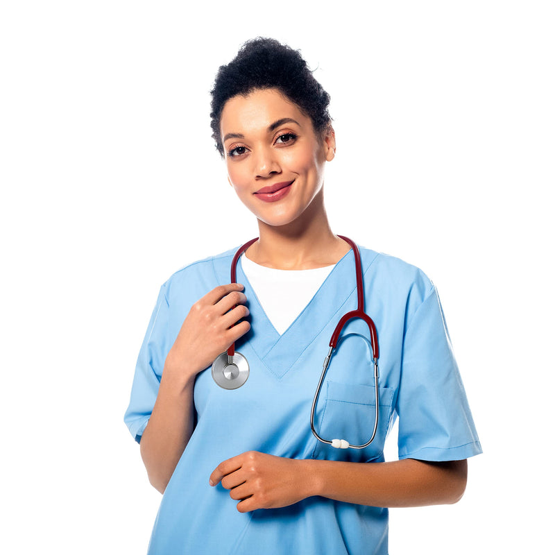 Dixie EMS Single Head Lightweight Stethoscope, Latex Free for Doctors, Nurses, Students, Medical and Home Use - Burgundy
