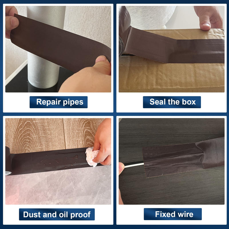 Dark Brown Duct Tape Heavy Duty, 2.36 Inch x 36 Yard Waterproof Strong Adhesive Duct Tape for Indoor Outdoor Repairs Tear by Hand, 1 Roll Dark Brown