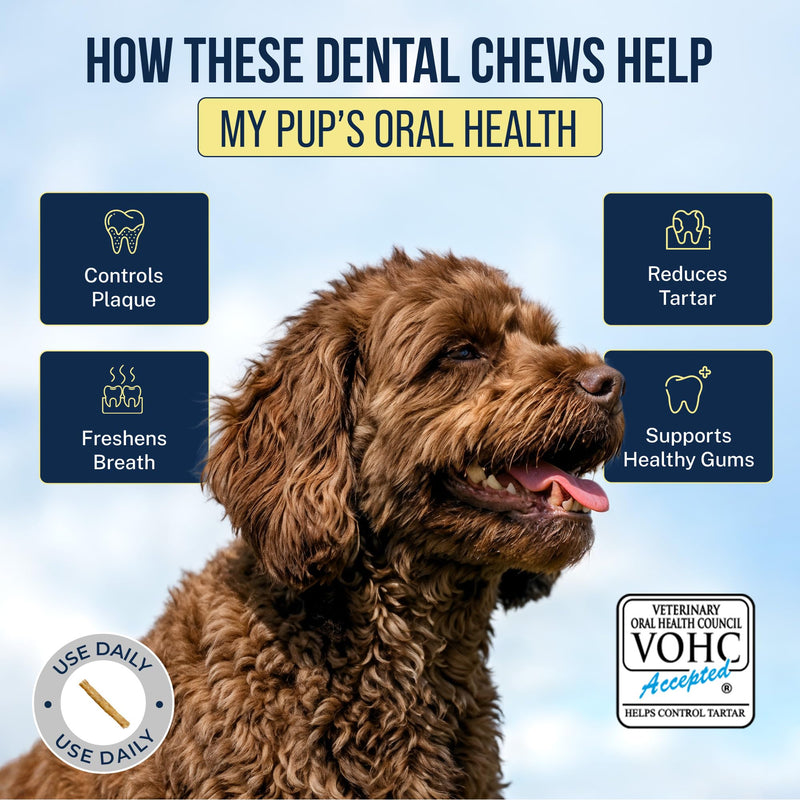 Tartar Shield® Soft Rawhide Dental Chews for Small Dogs | VOHC Accepted | Reduces Tartar, Controls Plaque & Freshens Breath | Vet Recommended | Bacon Flavor | USA Made | 30 Count Small Dog - 30 Ct.