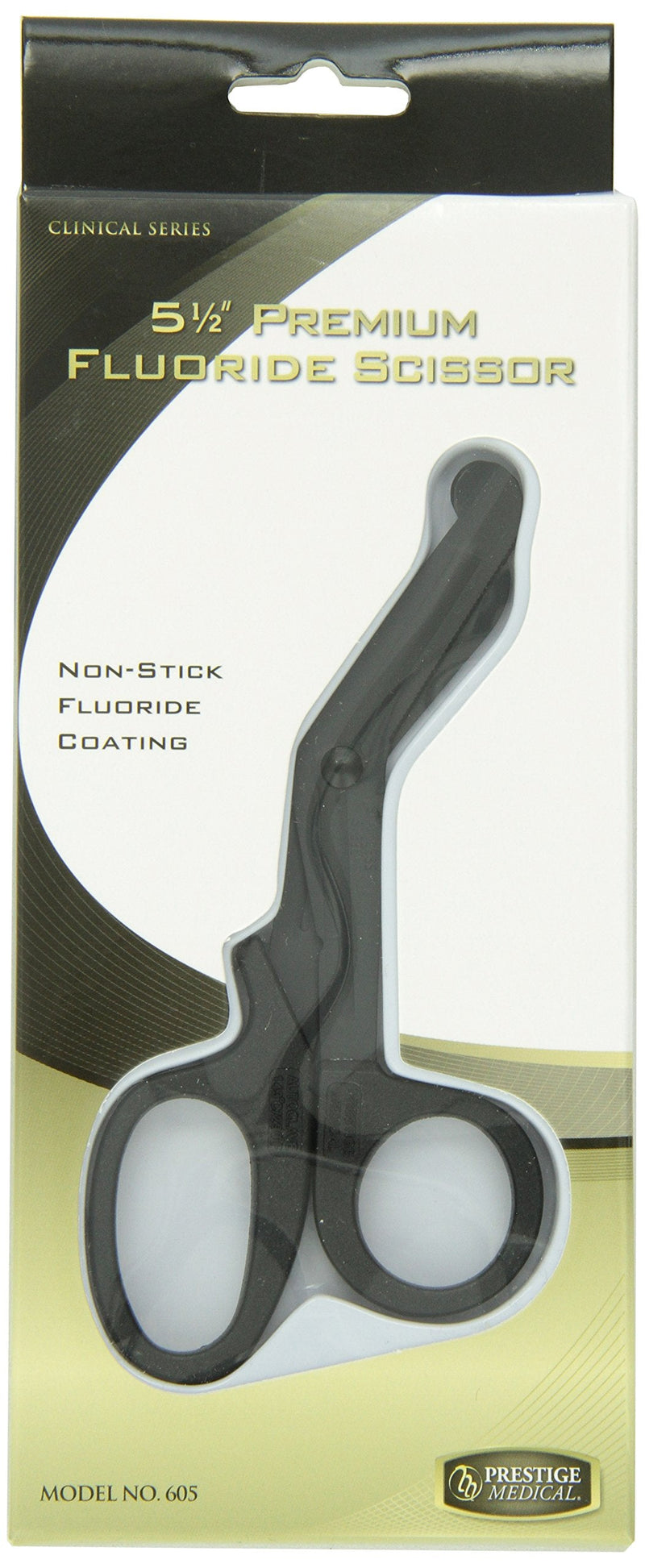 Prestige Medical Fluoride Scissor, Black, 5 1/2 Inch 5.5 Inch (Pack of 1)